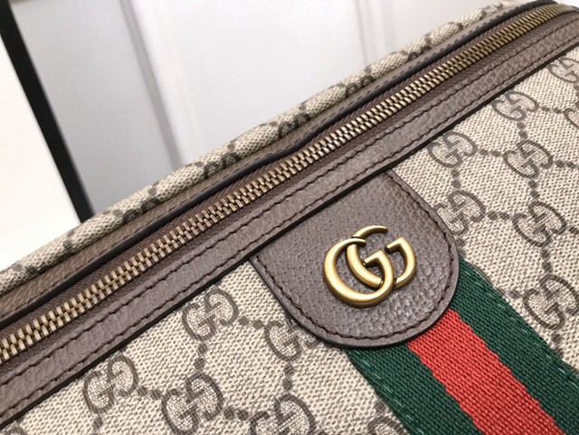 Gucci腰包 574968 古馳GUCCI新款男包 GG紅綠織帶腰包  gqy3101